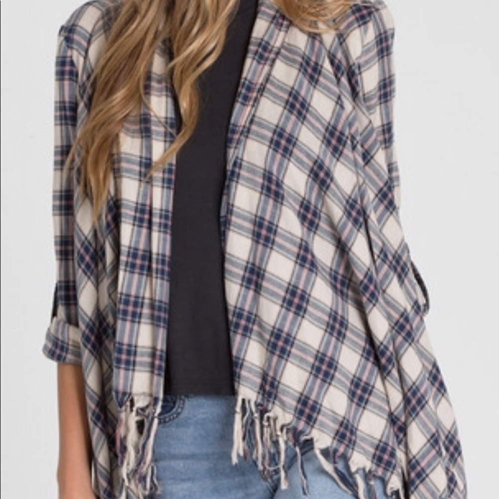 🌺Billabong Plaid Cardigan Wrap